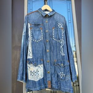 Double D Ranch Size 1X Jean Jacket/Shirt Blue Color